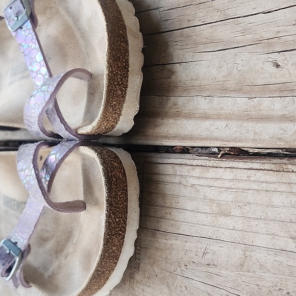 Birkenstock Mayari Lilac Snake Embossed Sandals 7.5 or 38 - Picture 6 of 10